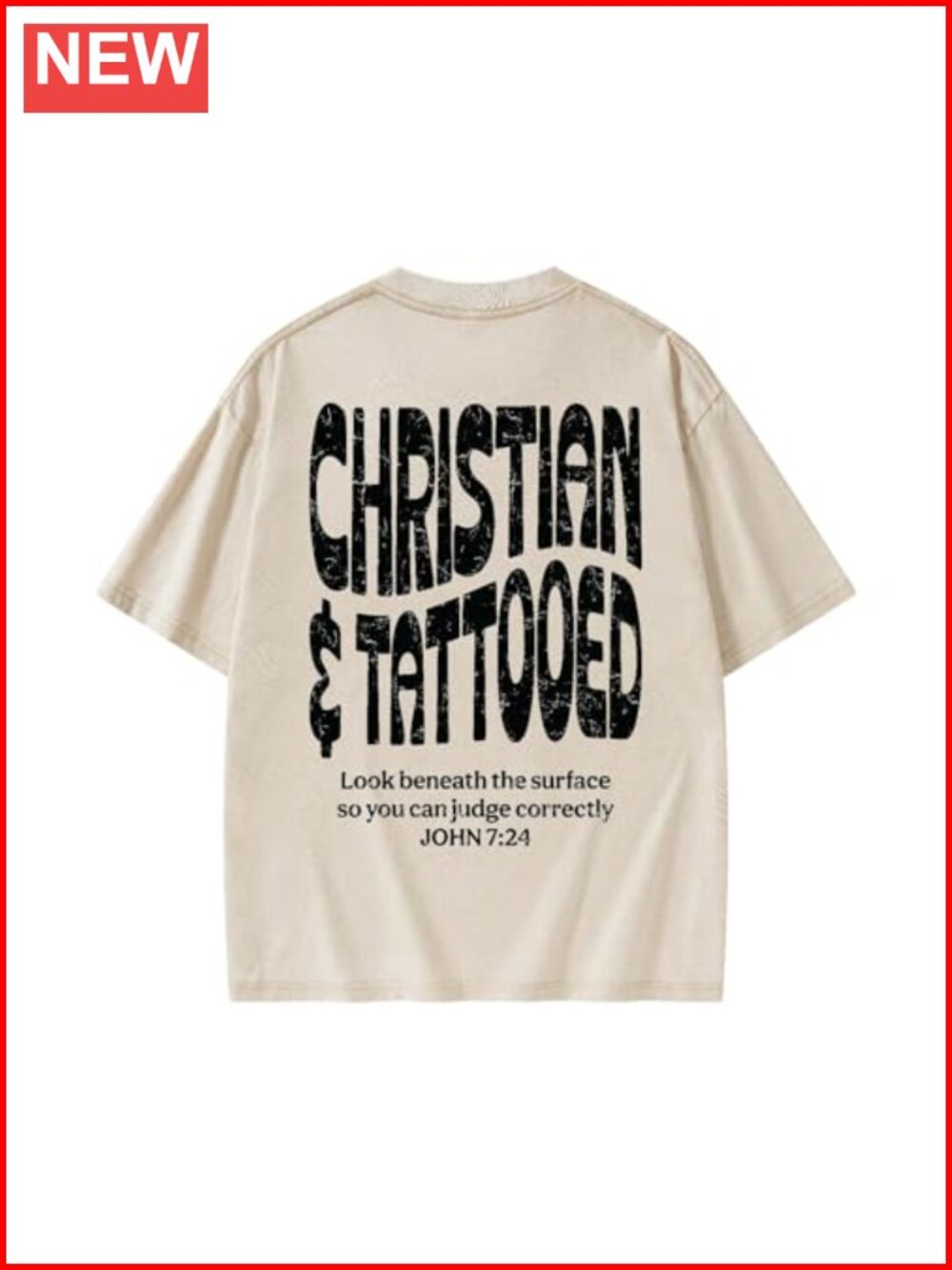 Christian Faith Religious Graphic T-Shirt Oversized Cotton Crew Neck Women Men